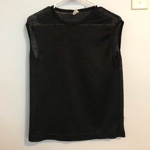 Black tank top knit